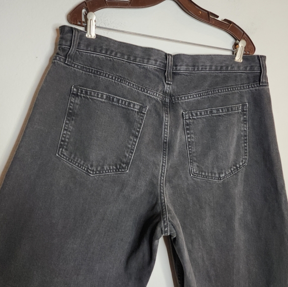 GAP Barrel Jeans Black High Rise Rigid Denim Women's Size 16 - Picture 13 of 16